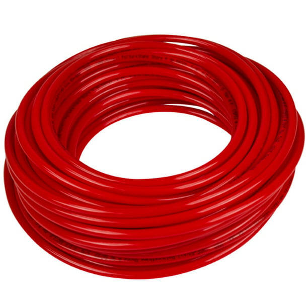 Inner Diameter 1/8 Soft 70A Red Opaque High-Temperature Silicone Rubber for Air and Water Outer Diameter 1/4-50 ft 